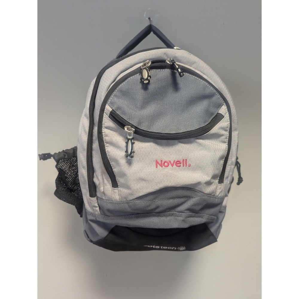 Vintage‎ RootsTech Conference Backpack Novell Promo Gray Laptop Travel Daypack